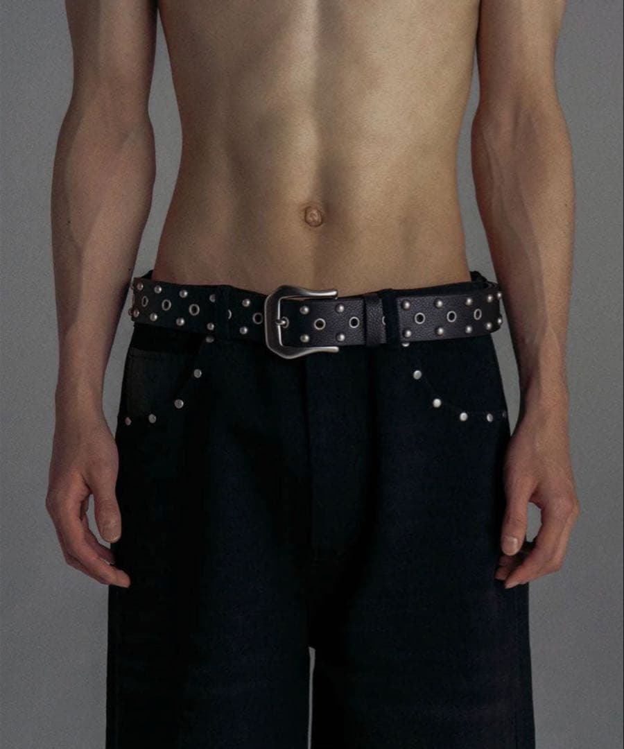 【jentlouis】Leather Studded Belt