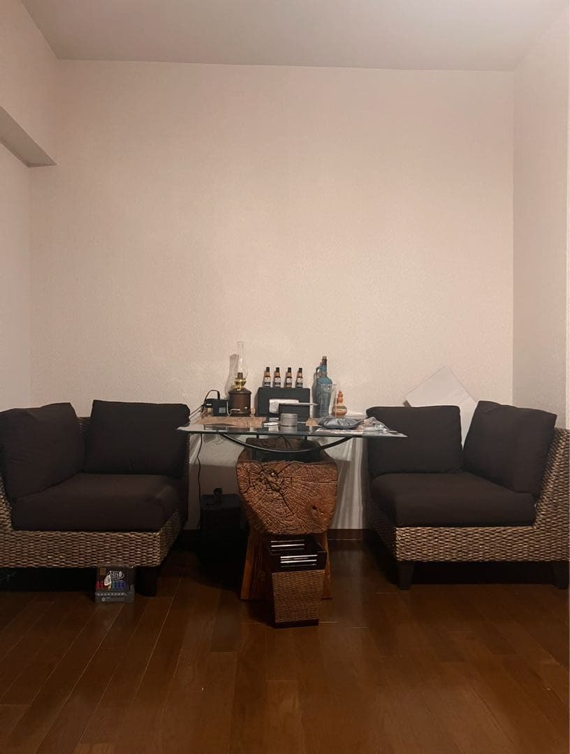 a.flat ラン・コンパクトソファ ウォーターヒヤシンス ソファ2脚セット①