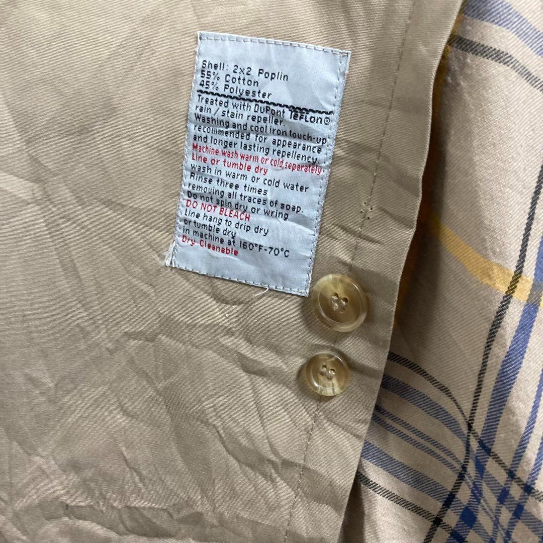 80s ブルックスブラザーズ トレンチコート　ウールライナー　裏地チェック柄