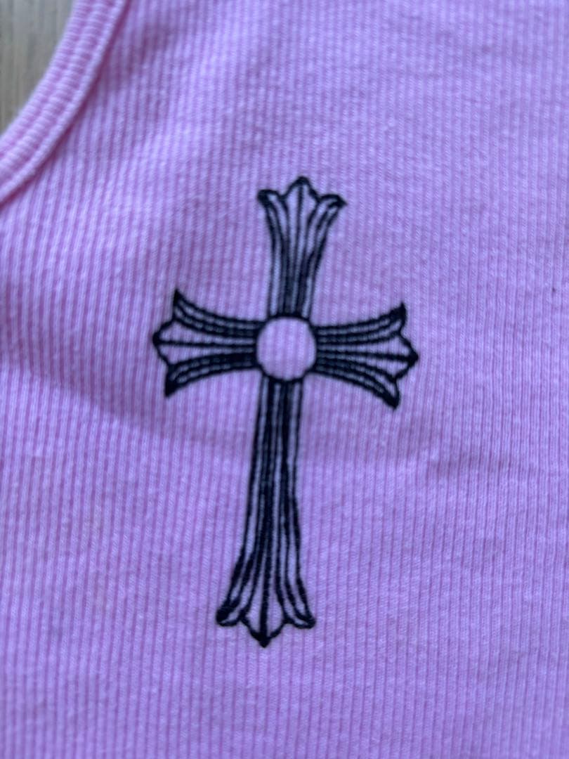 【希少】クロムハーツ タンクトップ ピンク Mサイズ CHプラス