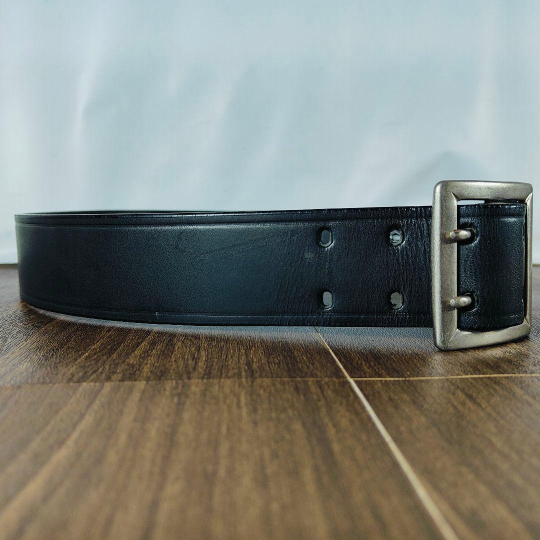 【極艶美品】BUCO ブコ 極厚ブライドルドレスベルト ダブルピンバックルベルト