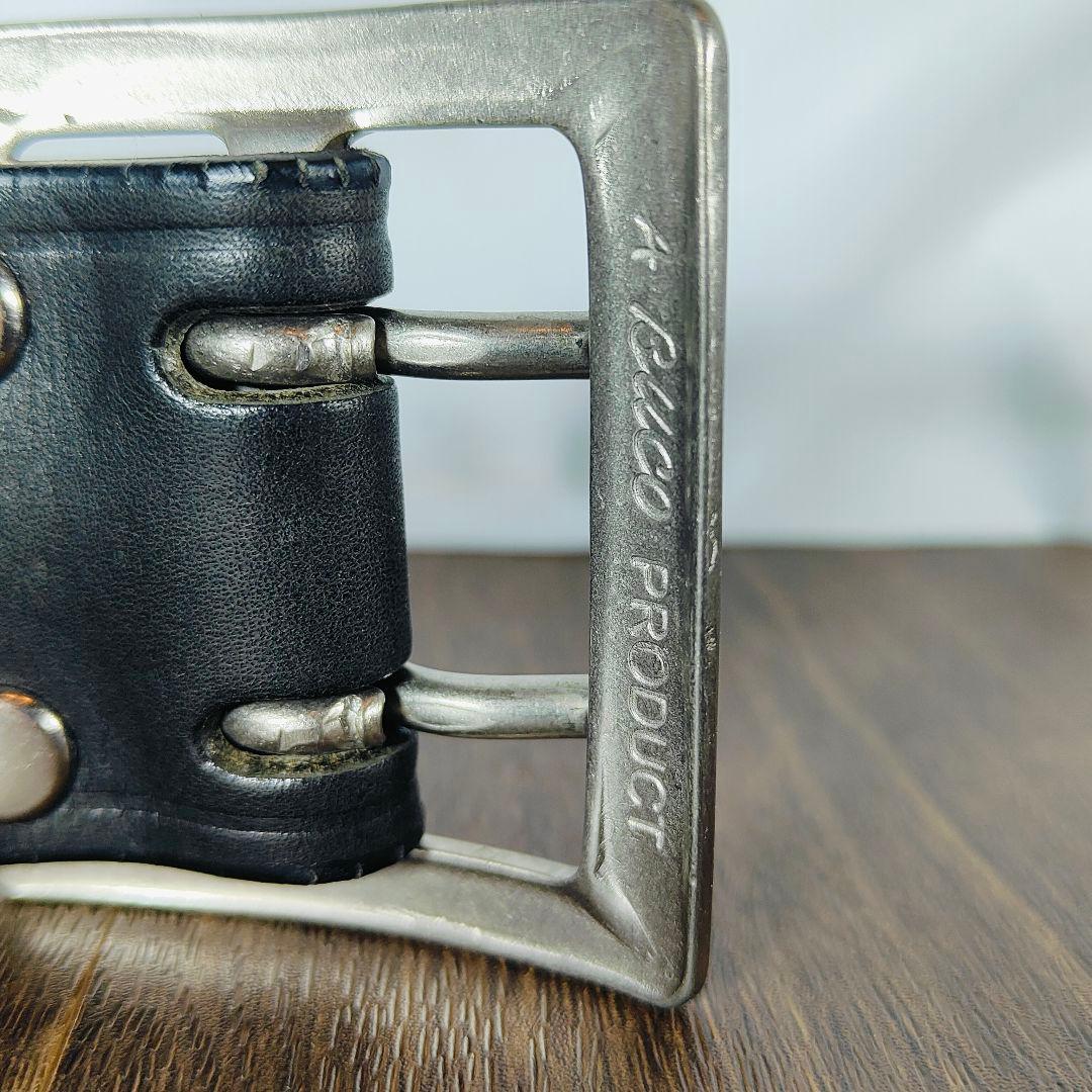 【極艶美品】BUCO ブコ 極厚ブライドルドレスベルト ダブルピンバックルベルト