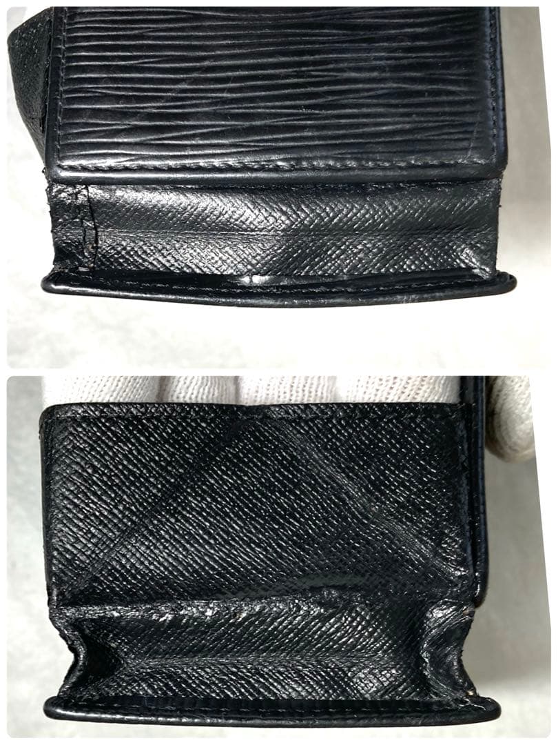 ルイヴィトン　エピ　ポルトモネ　ボワット　ケース　ブラック