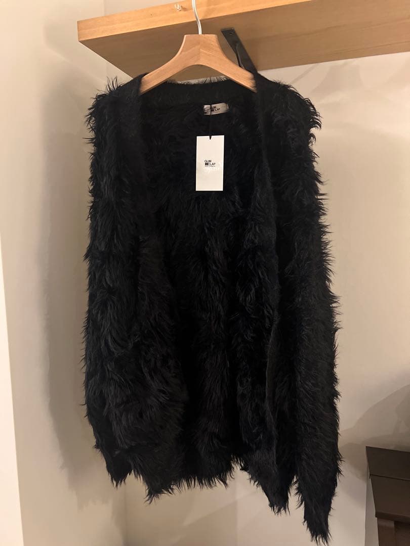 GLIMCLAP(グリムクラップ）　ニットロングカーディガン　ブラック