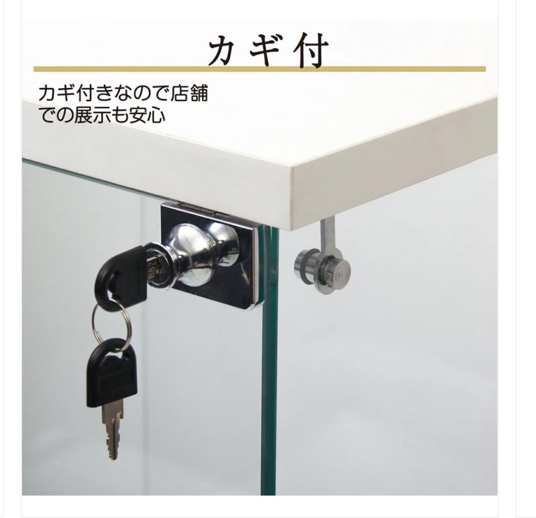 新品 両扉 ガラスケース 4段 強化ガラス ブラック フィギュア