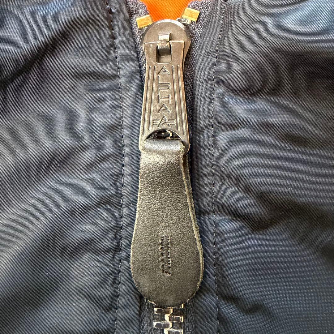 ALPHA アルファ リバーシブル MA-1 短丈 ダークネイビー