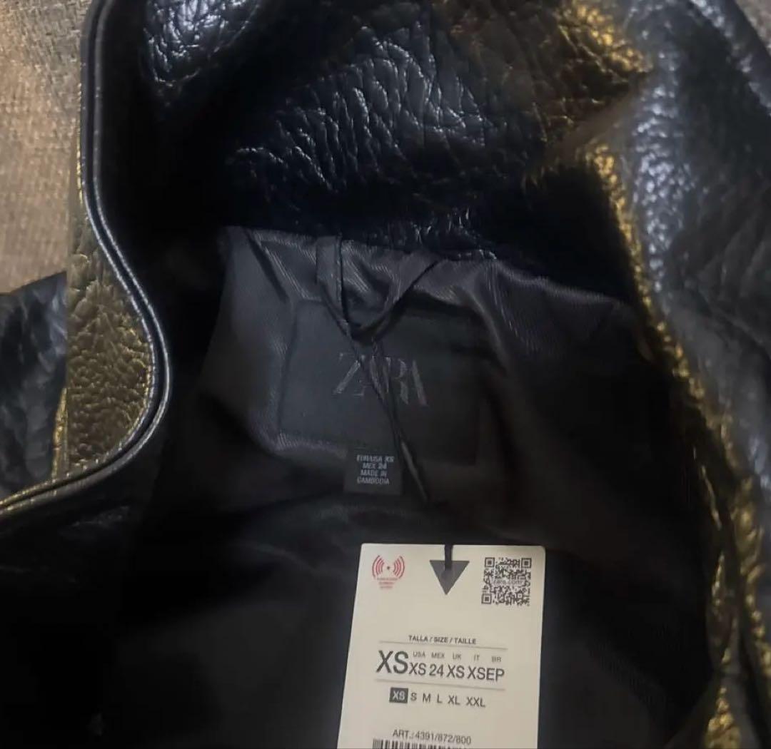 完売品*ZARA フェイクレザージャケット XS ブラック 今期新作