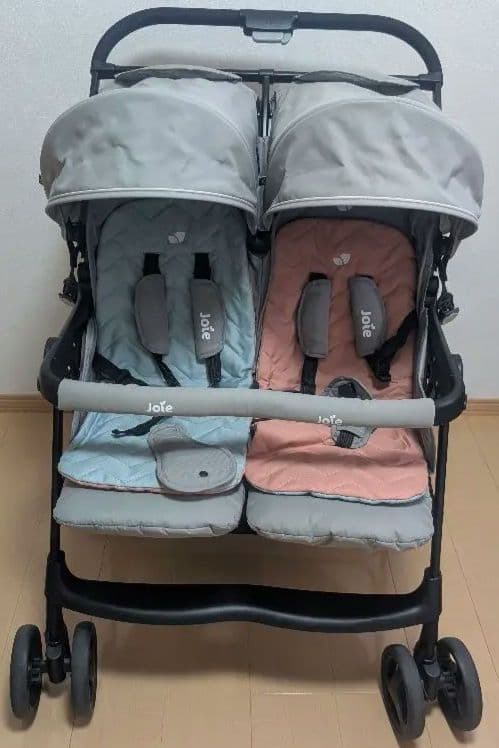 Joie カトージ　エアツイン　2人乗りベビーカー 水色/ピンク