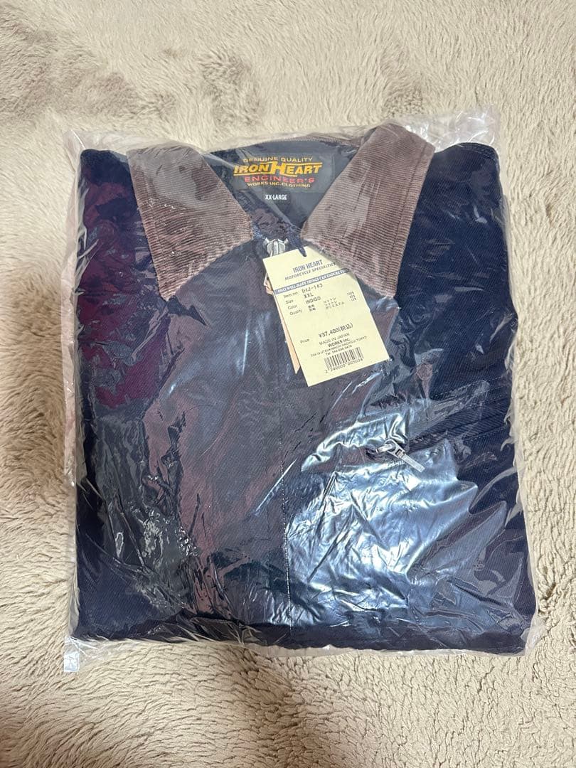 IRON HEART コーデュロイ襟 セーター L ダークネイビー