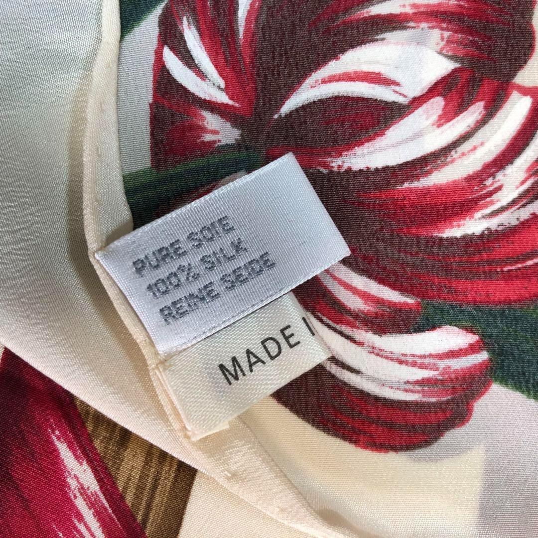 ディオール ChristhianDior スカーフ 花柄 チューリップ シルク