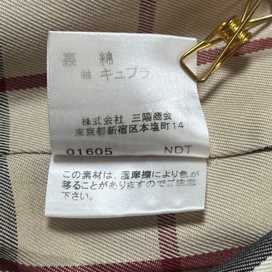 バーバリーロンドン ステンカラーコート ブラック ノバチェック 7 Sサイズ