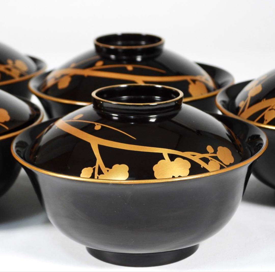 輪島塗 吸物椀 石昌斉作5客 御節料理 お正月料理 茶懐石道具