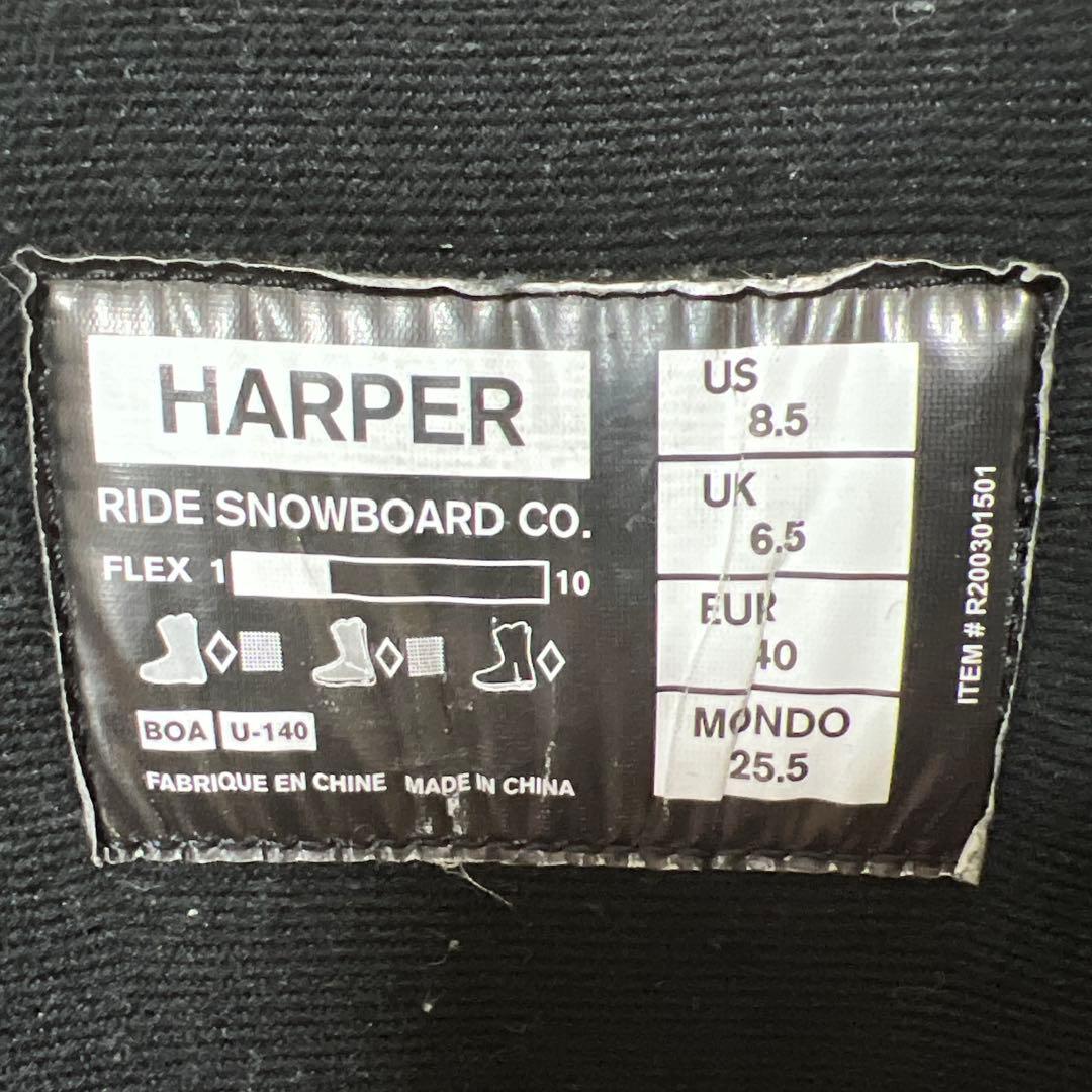 【超美品_即日発送】RIDE スノボブーツ　HARPER BOA　25.5cm