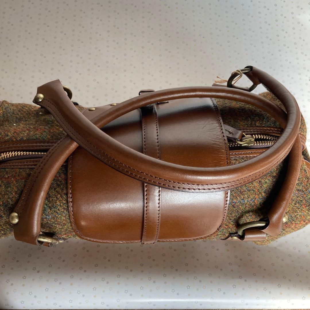 再値下げ 未使用 日本製 ハリスツイードコラボボストンバッグ