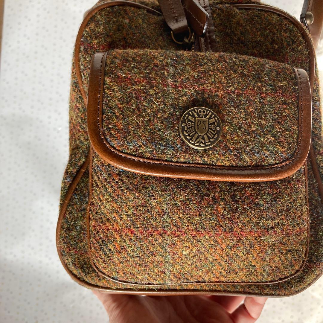 再値下げ 未使用 日本製 ハリスツイードコラボボストンバッグ