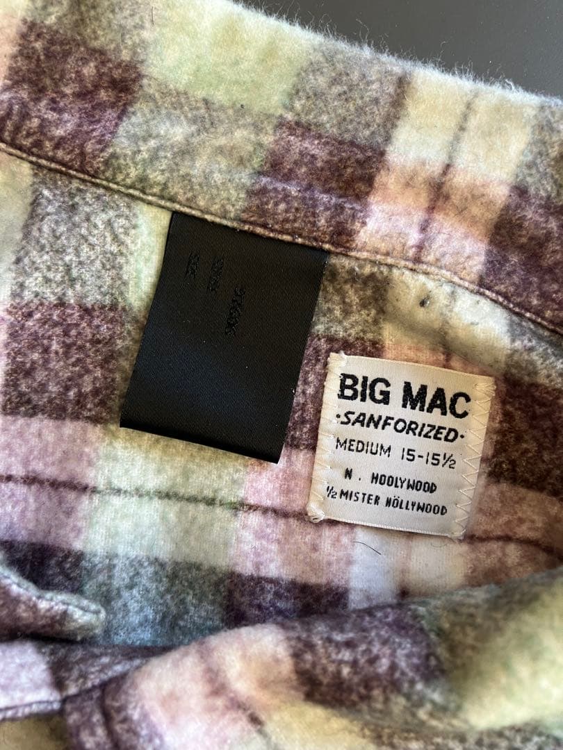 N.HOOLYWOOD x BIG MAC コットン チェック ネルシャツ
