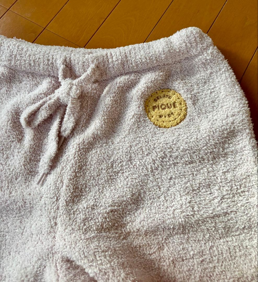 ジェラートピケ　パウダービスケットジャガードプルオーバー&ロングパンツ上下セット