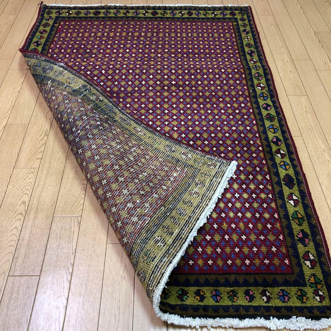 ペルシャ絨毯 ヴィンテージラグ 147×100cm 手織り オールドpersia