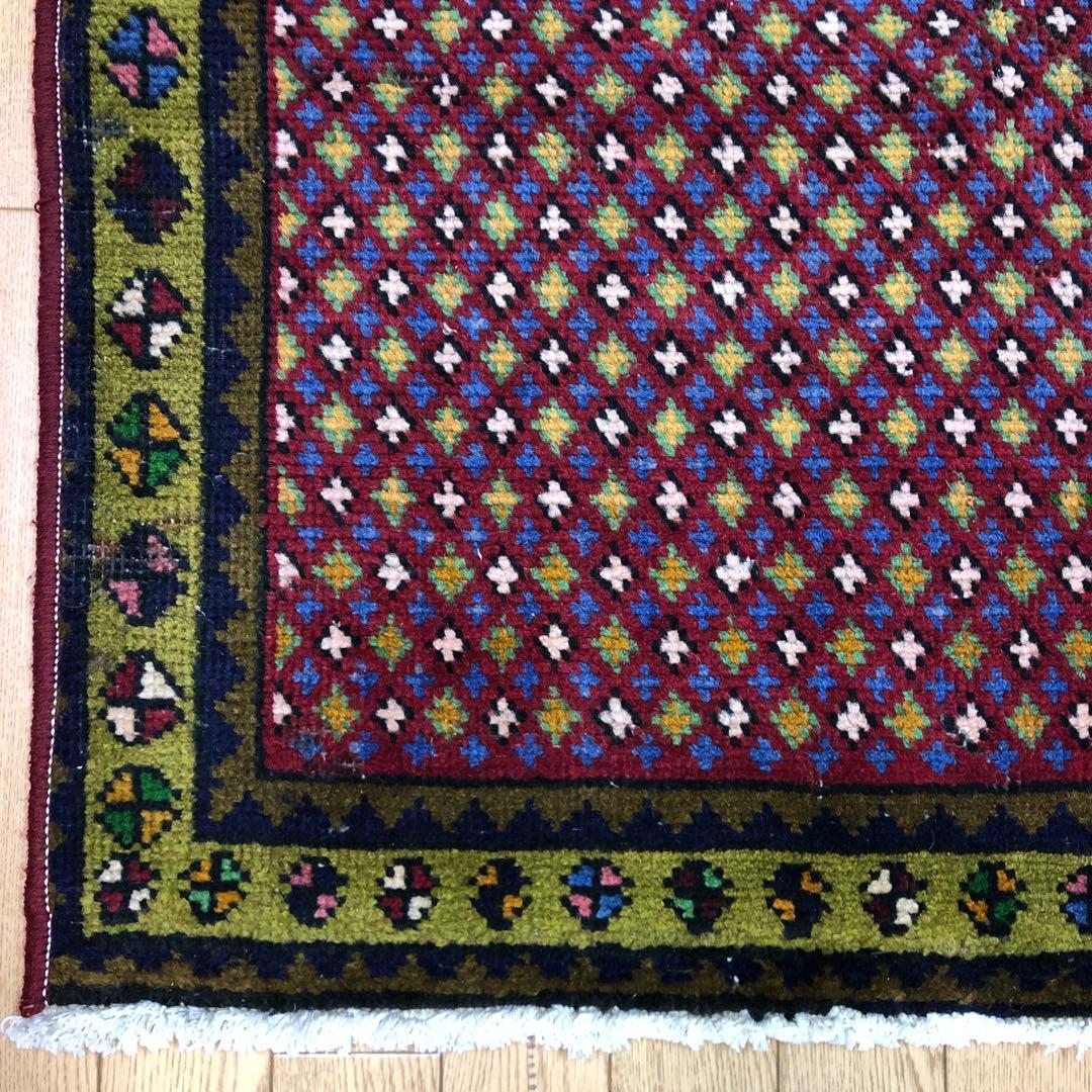 ペルシャ絨毯 ヴィンテージラグ 147×100cm 手織り オールドpersia