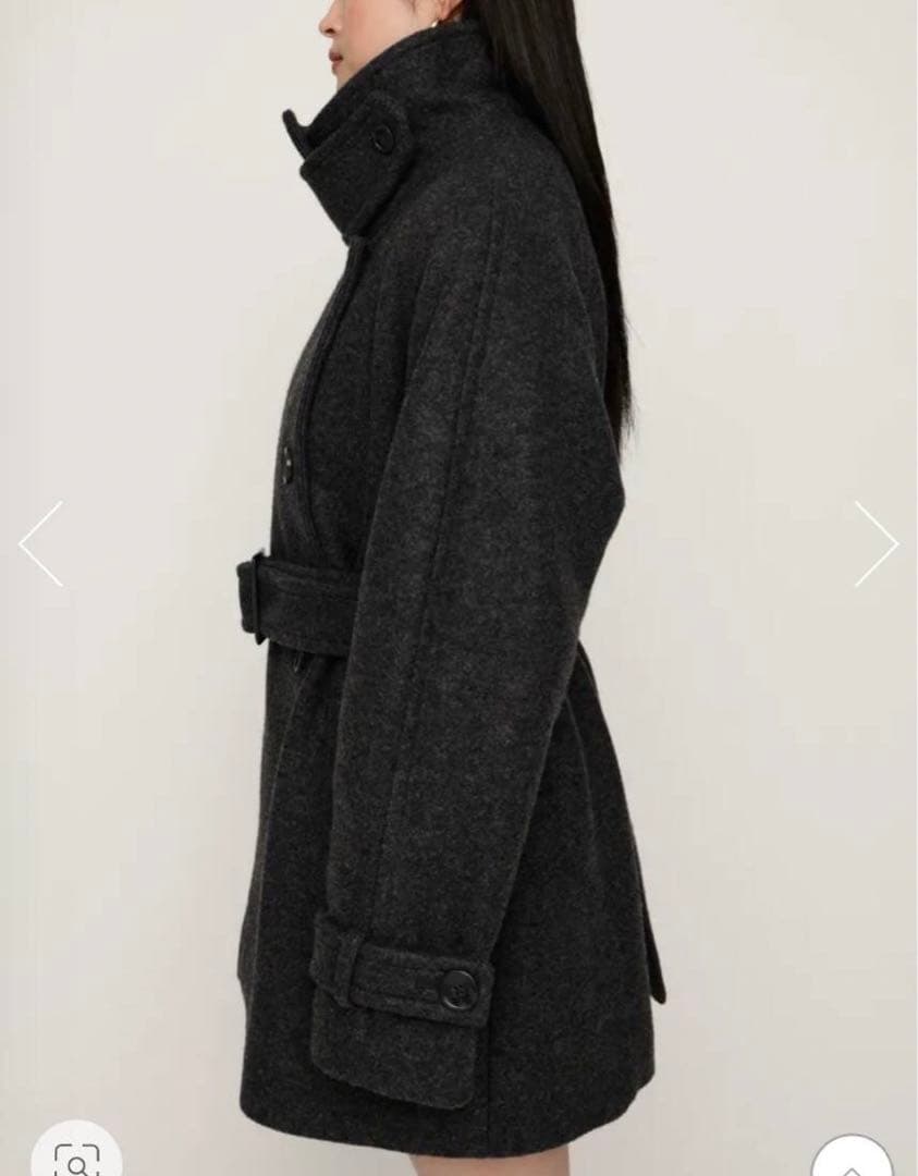 SLY スタンドネック ミデコート T.GRY