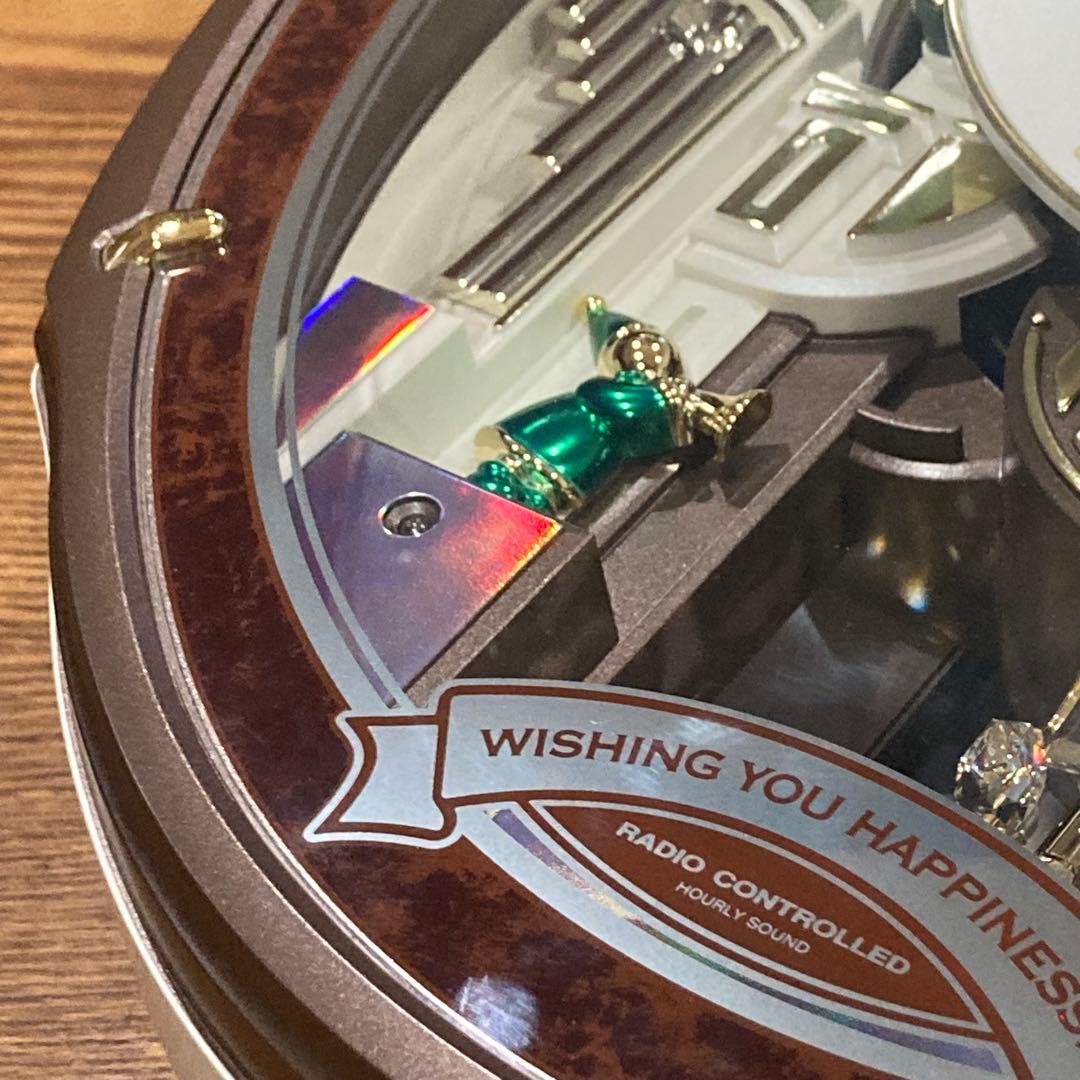 【美品】RHYTHMスモールワールドアルディ 4MN545RH23 からくり時計