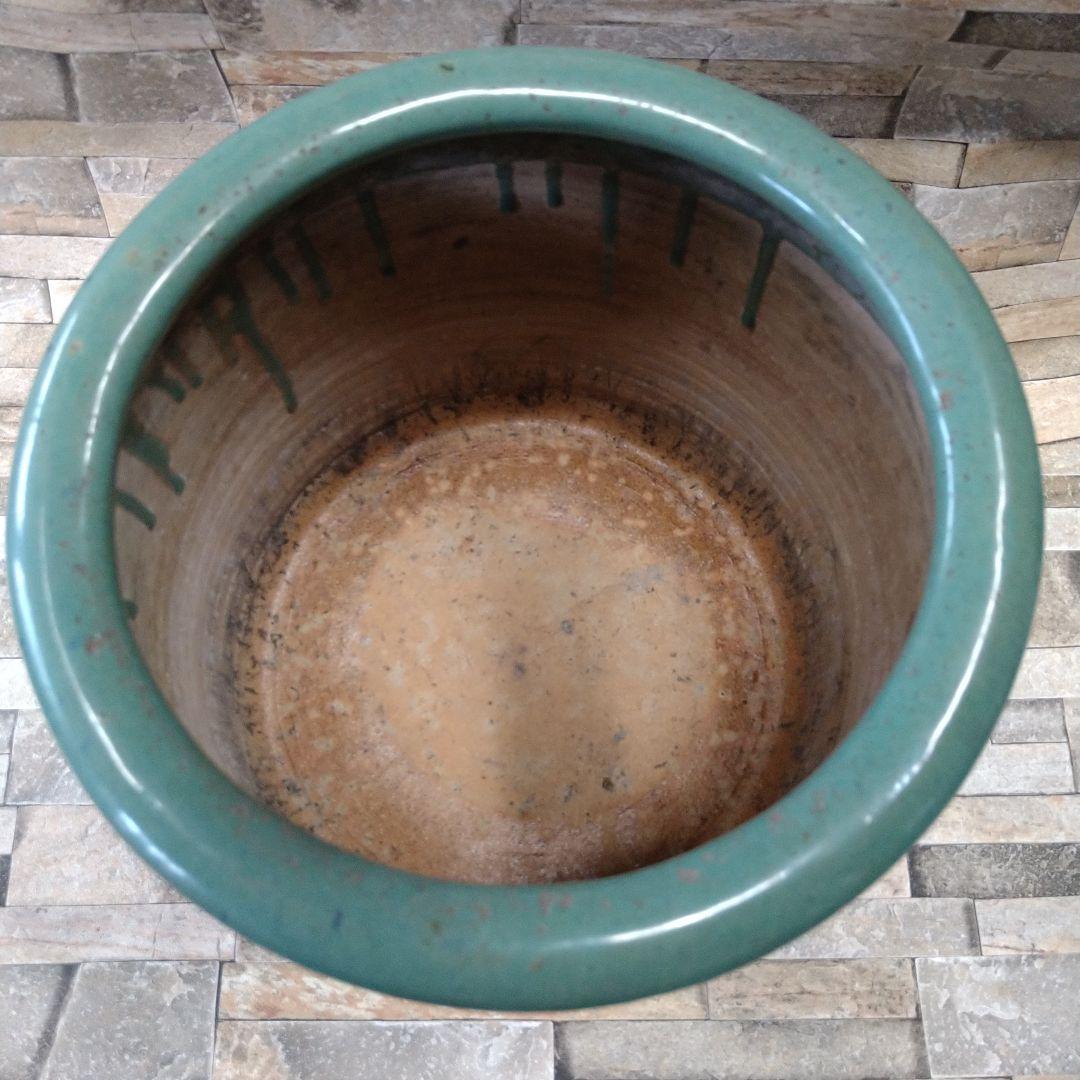 火鉢　3個セット　ばら売り可能　セラミックプランター 緑と黒