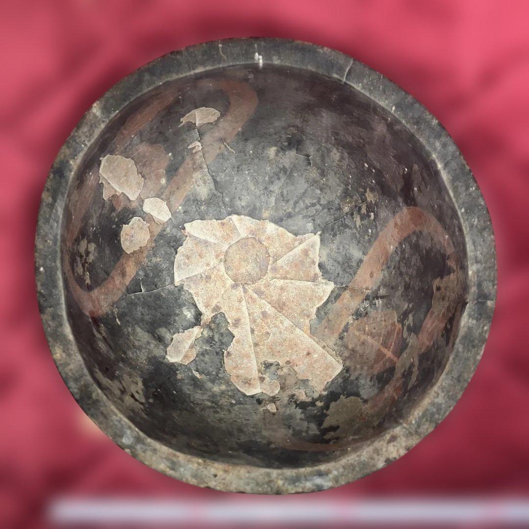 珍品　金漆丸に丸に三つ柏家紋鐵陣笠