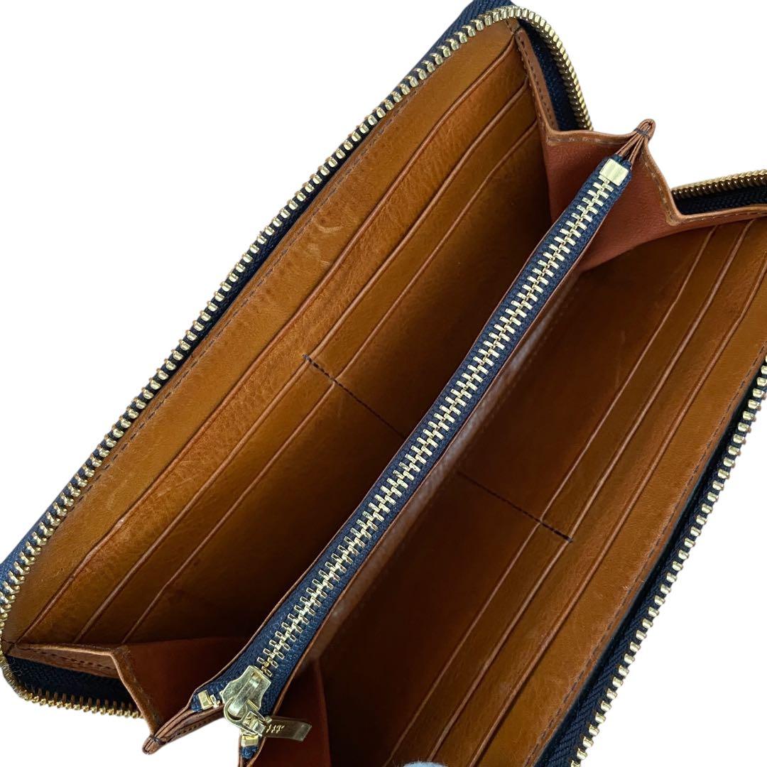 COCOMEISTER【美品】コードバン/スムースレザー ラウンドジップ財布