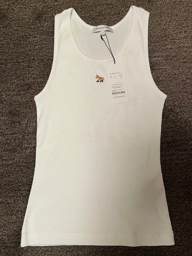 MAISON KITSUNE メゾンキツネ　ホワイト タンクトップ Sサイズ