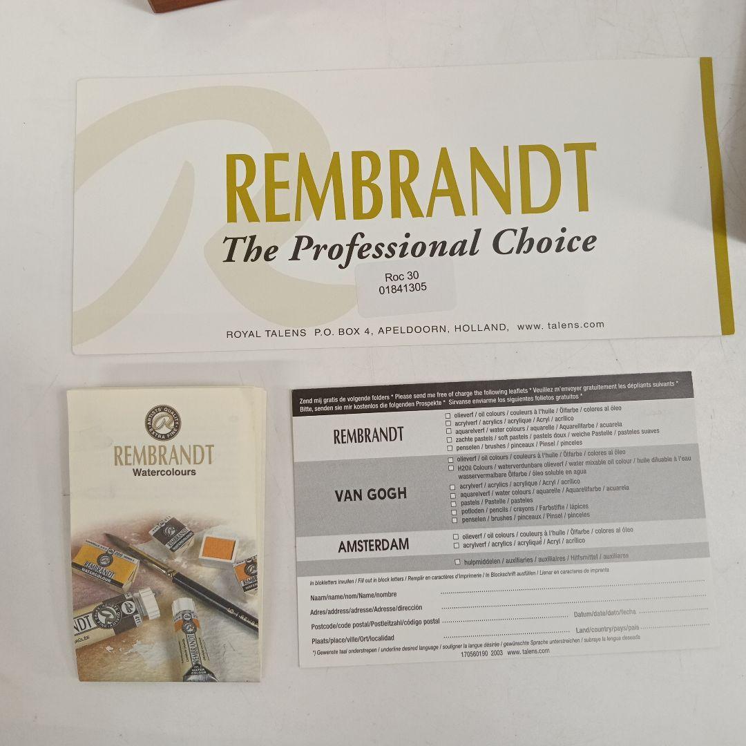 Rembrandt 絵具セット 木製ケース付き　セット上109