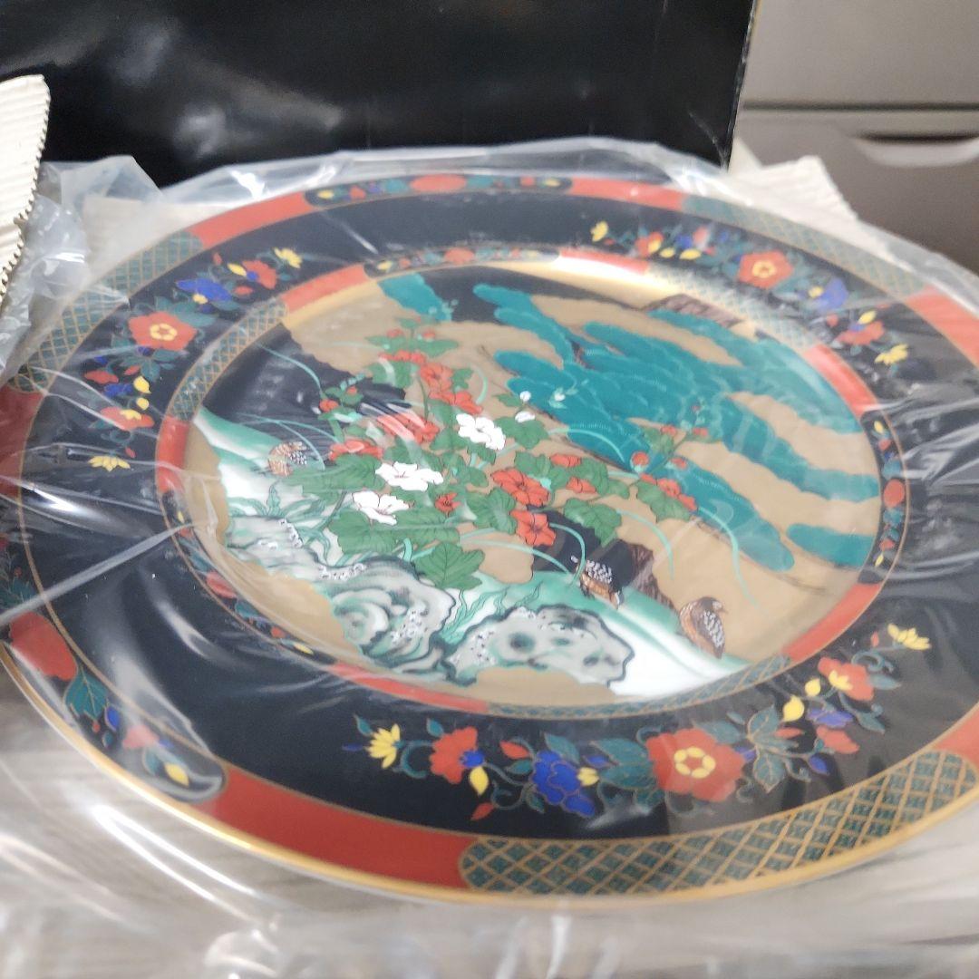 金襴手花鳥図器揃 厳密限定版 有田焼 古伊万里　皿５枚セット　ポットつき　未使用