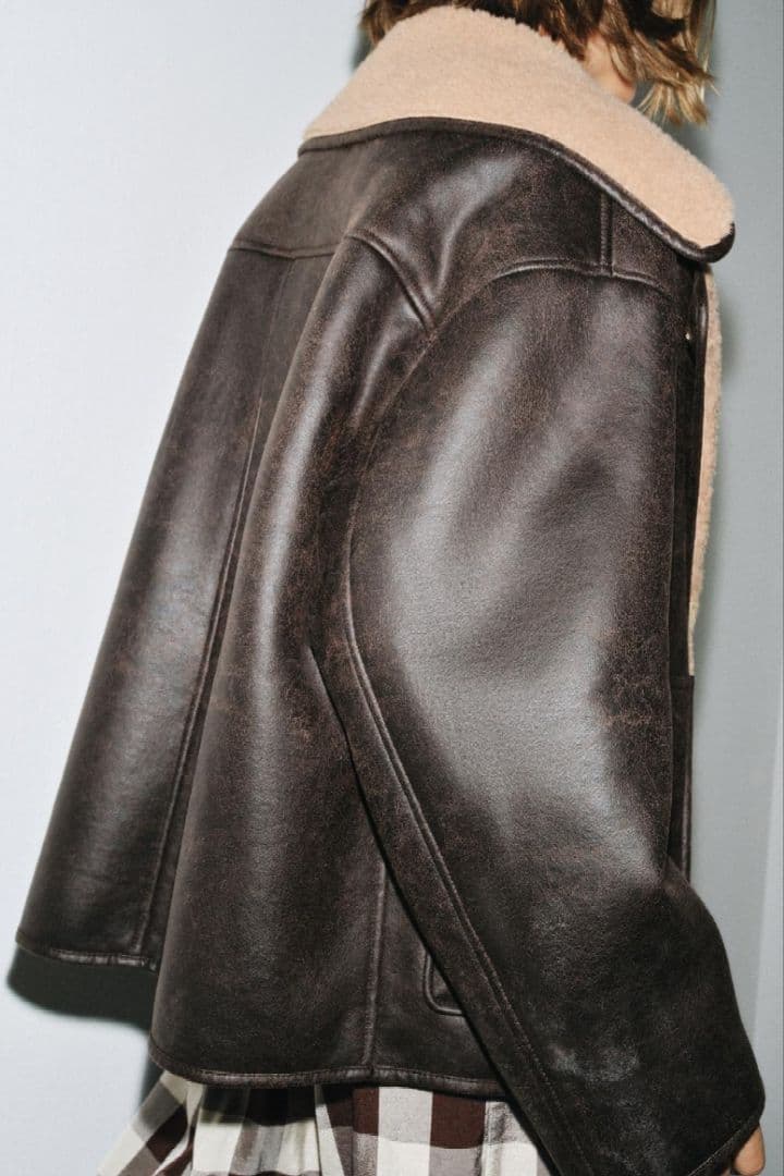 ダブルフェイスジャケット ブラウン