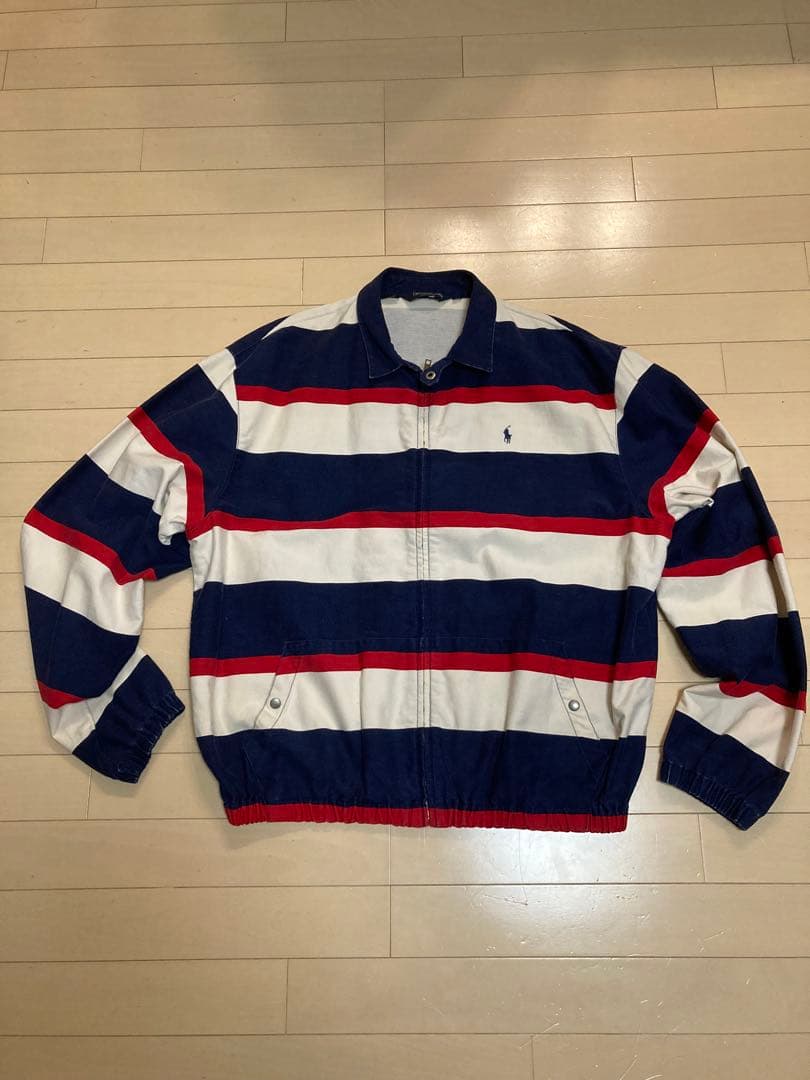 希少　80's USA製　ラルフローレン　スウィングトップ　ボーダー柄　XL