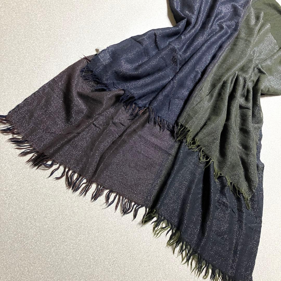 PLEATS PLEASE ポンチョ ストール イッセイミヤケ ラメ マフラー