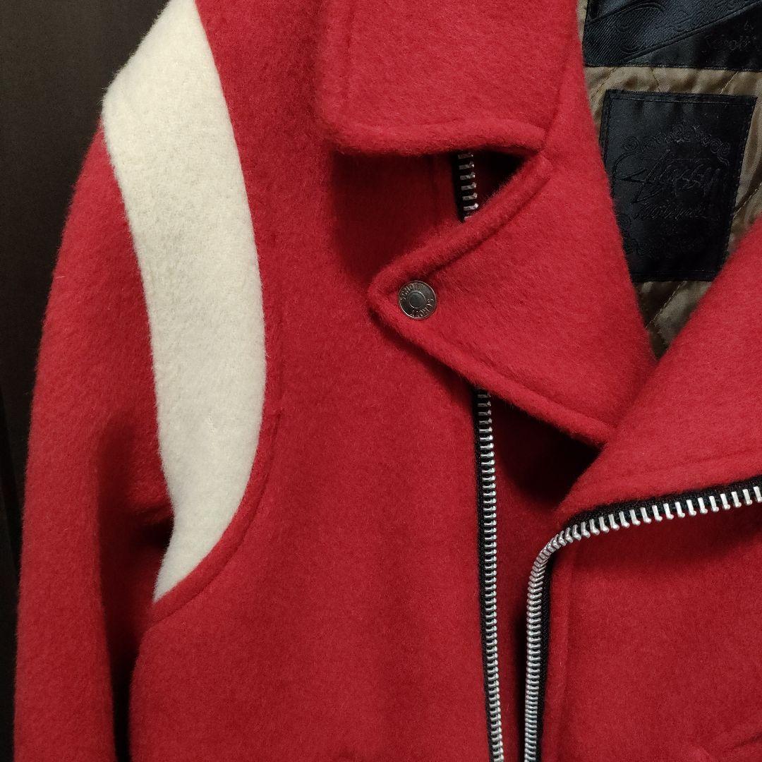 SCHOTT×STUSSY　コート　レッド
