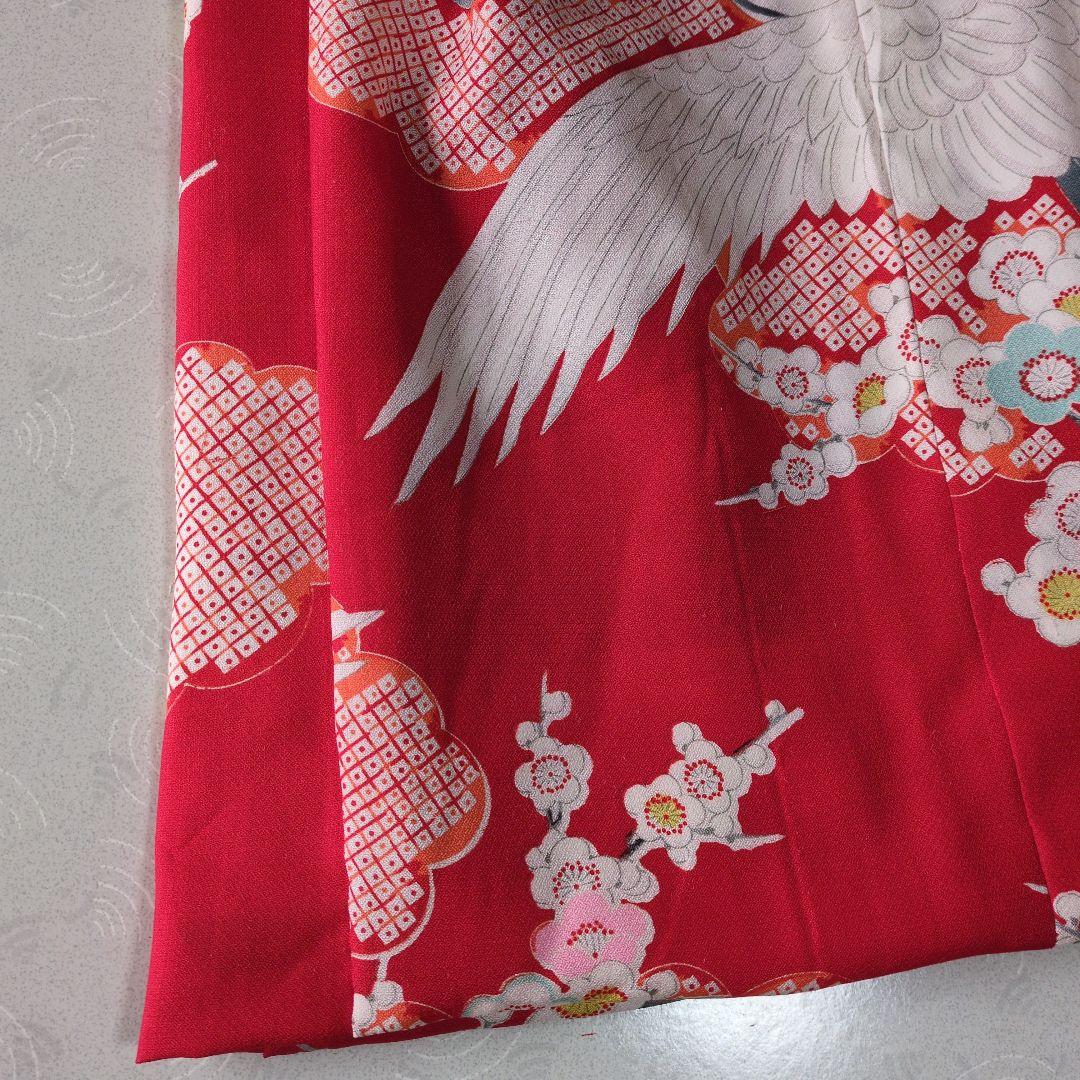 七五三３歳女の子正絹手縫いの被布(中綿無し）巾着付き