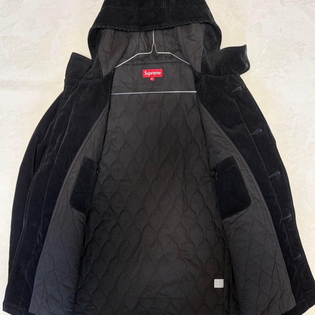 美品★Supreme シュプリーム コーデュロイ ダッフルコート フード XL