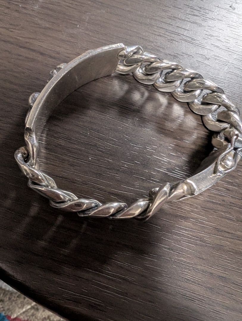 【ヴィンテージ】シルバー925 ブレス　90s 無骨 重厚 メンズアクセ