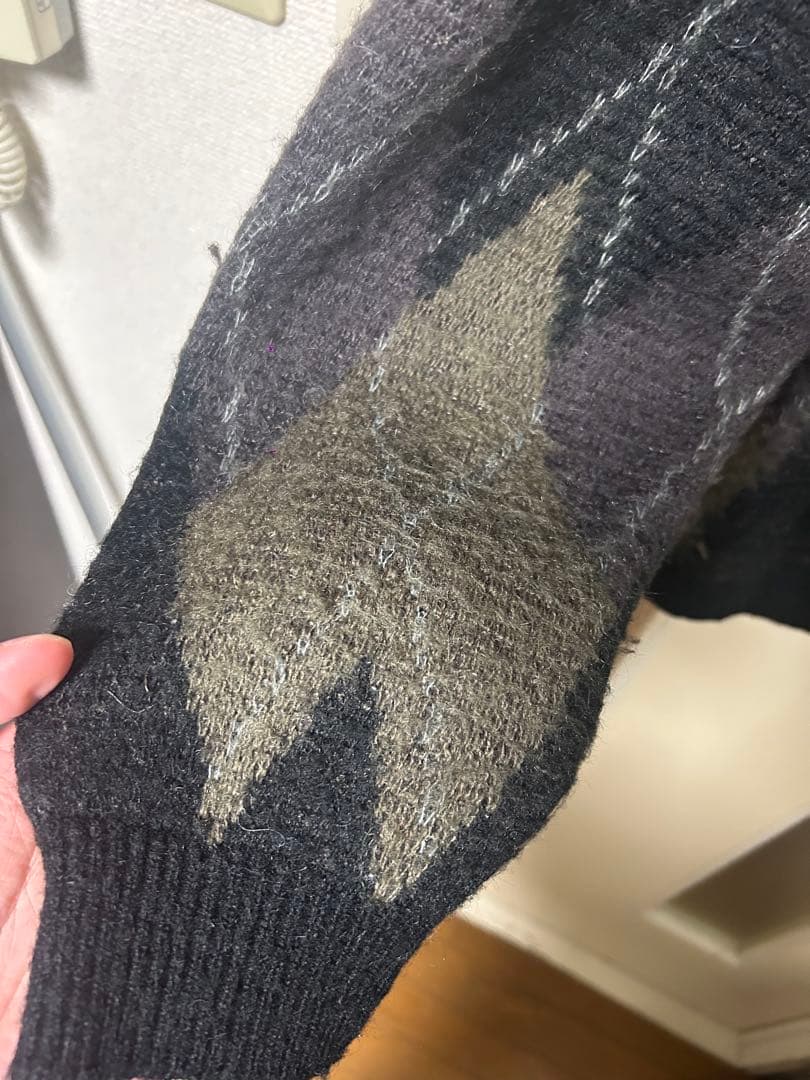 トップス LADMUSICIAN 24AW ARGYLE KNIT SHIRT