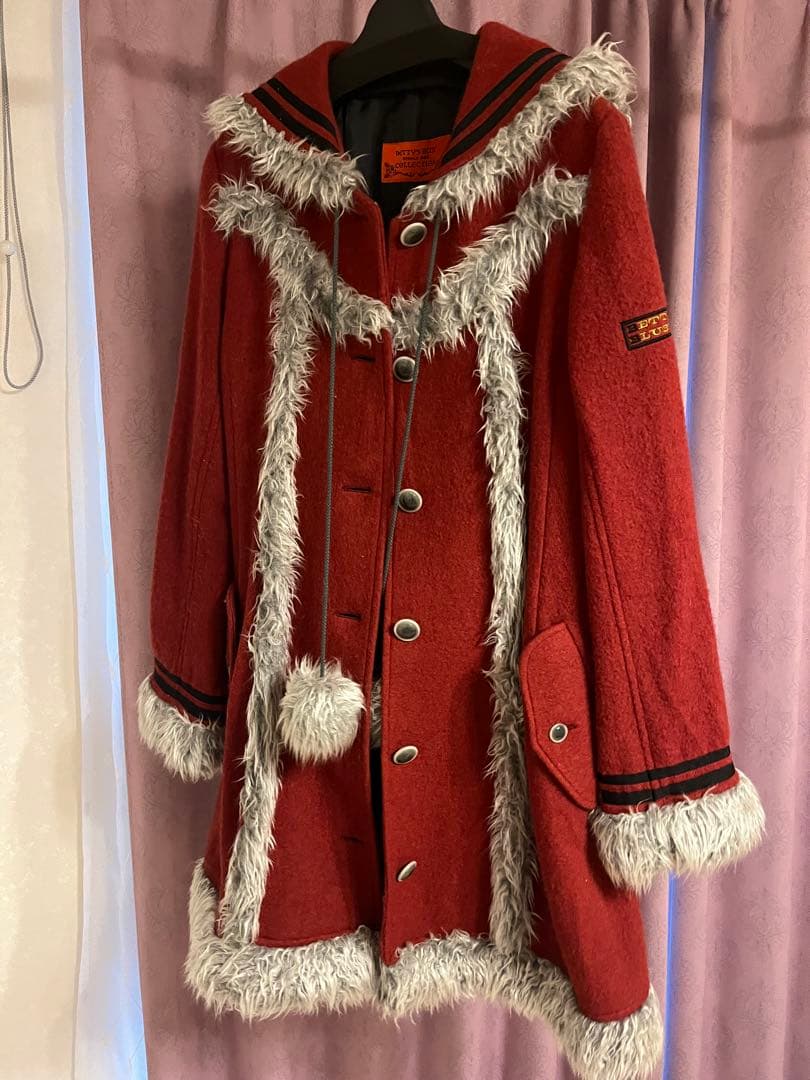 BETTY'S BLUE☆赤 セーラー襟 ロングコート