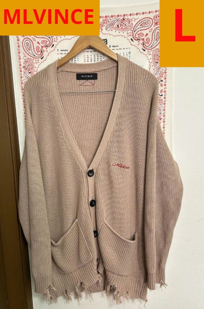【激カワ・完売モデル】MLVINCE　メルビンス　ダメージ　ニット　ブラウン　L