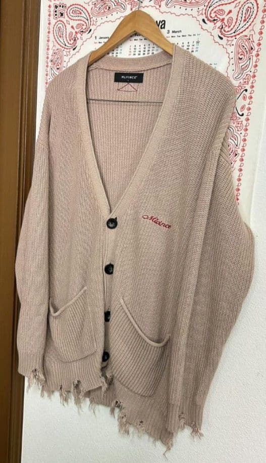 【激カワ・完売モデル】MLVINCE　メルビンス　ダメージ　ニット　ブラウン　L