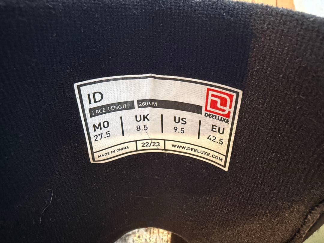 DEELUXE ID スノーボードブーツ 27.5 cmインナーハーネス欠品