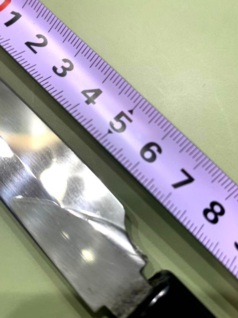 行秀　本焼　柳刃包丁　刃渡り16.5cm　波紋でています。