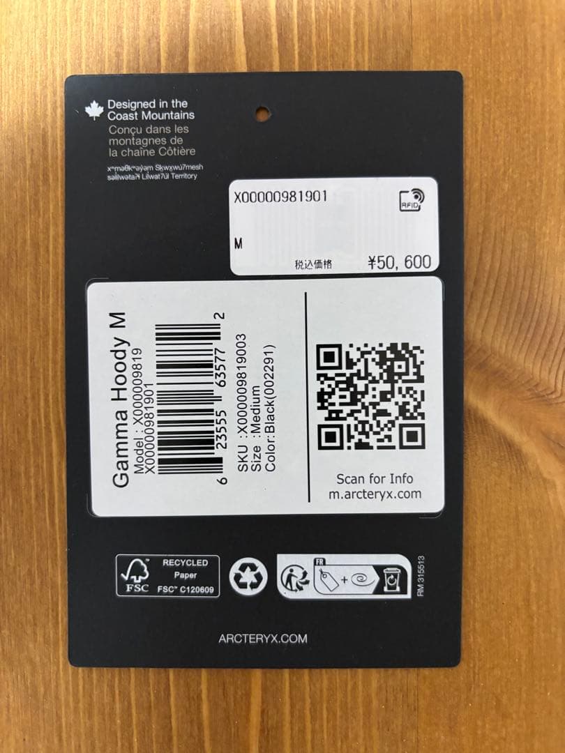 【Mサイズ】ガンマ フーディ メンズ ARC'TERYX