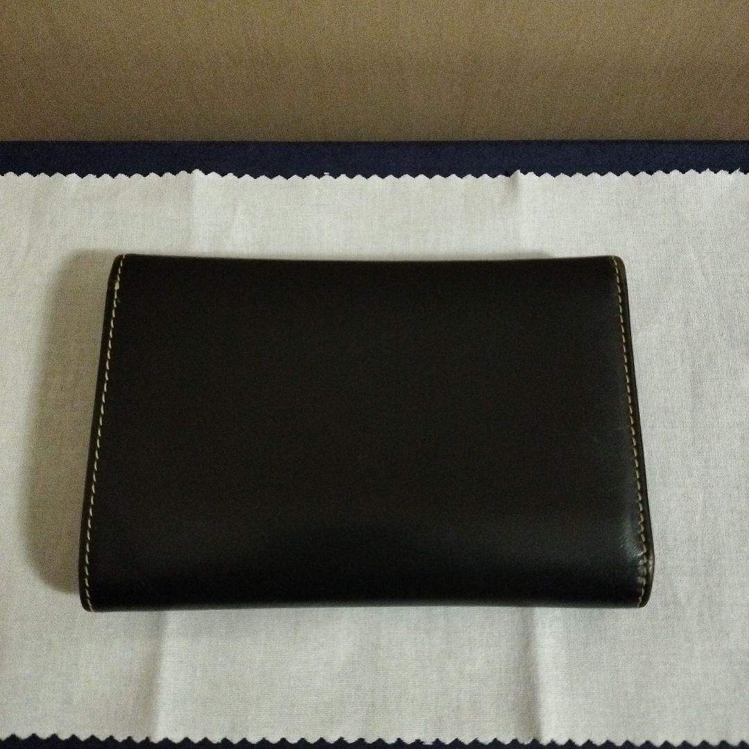 【廃盤】ホワイトハウスコックス（ベオーマ）三つ折り財布 ダークグリーン×イエロー
