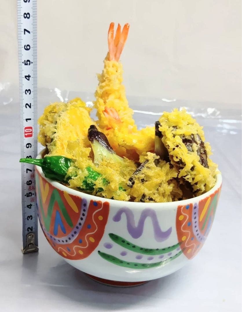 食品サンプル 大盛り 天丼 具材9点 オブジェ インテリア 置物 業務用