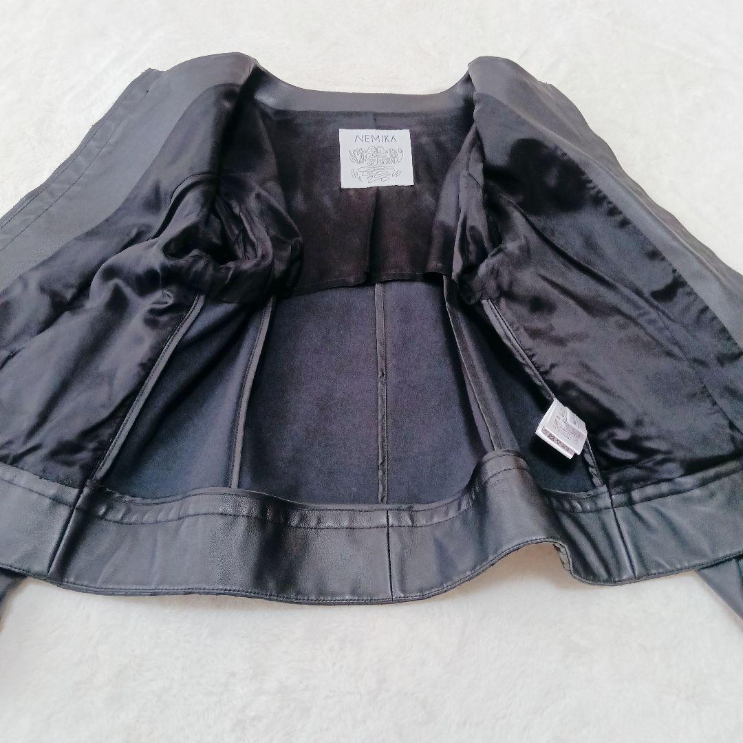 NEMIKA　13号　レザージャケット　羊皮　黒