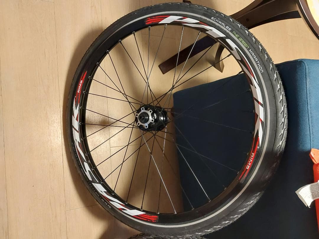 PASAK 24インチ前後ホイール、マラソン24x1.75、DT互換キャップ