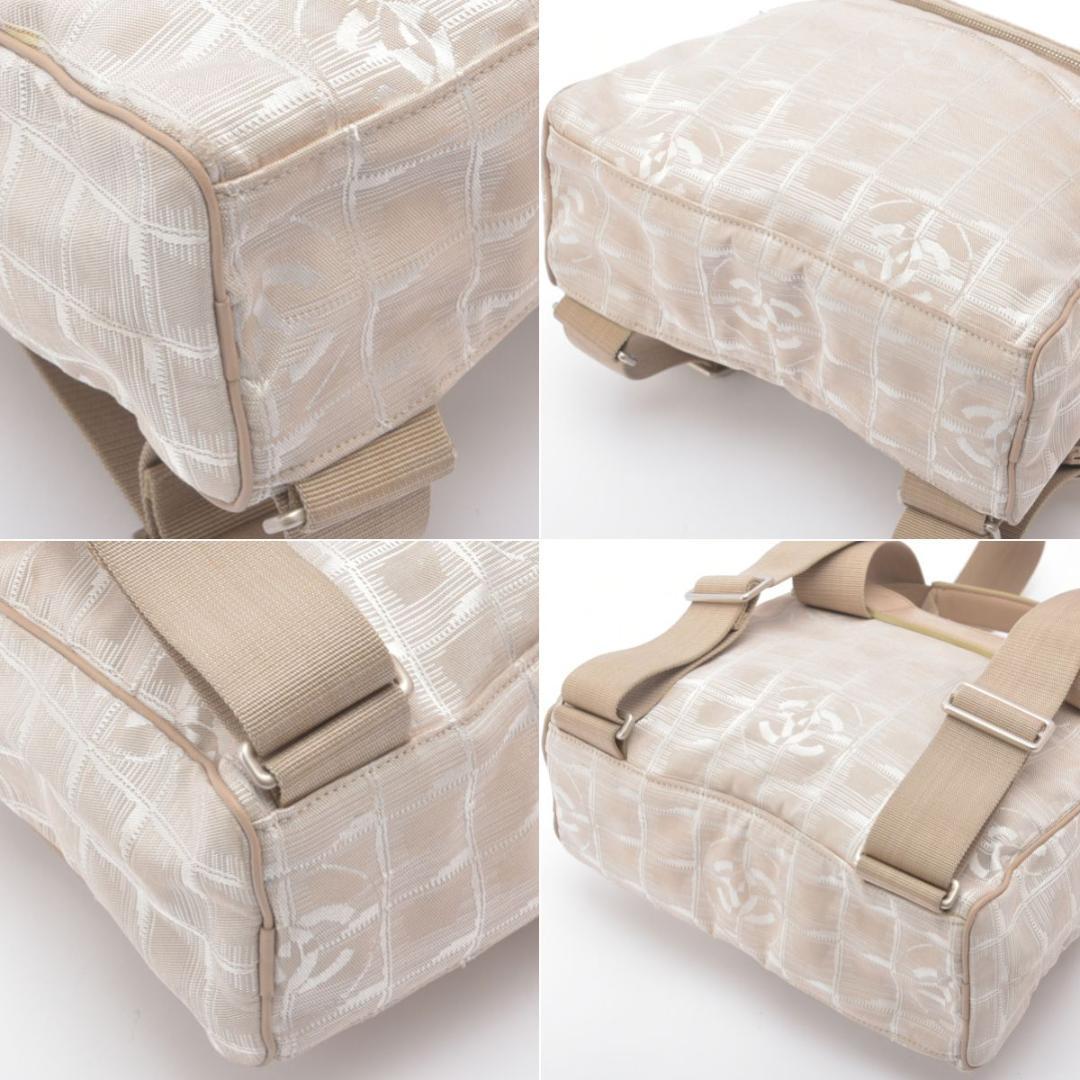 美品◇シャネル ニュートラベルラインリュックサックココマークジャガード ベージュ